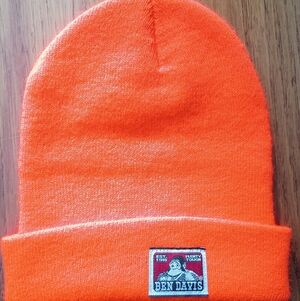 SUPREME NWT BEN DAVIS MONKEY PATCH STRETCHY ORANGE BEANIE TOBOGGAN NWT